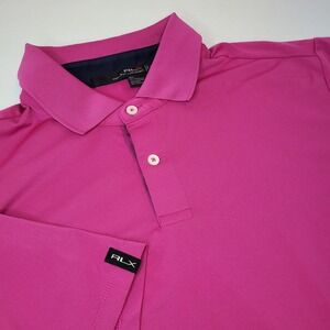 RLX‎ Ralph Lauren Large Pink Fuchsia Shirt Performance Golf Polo